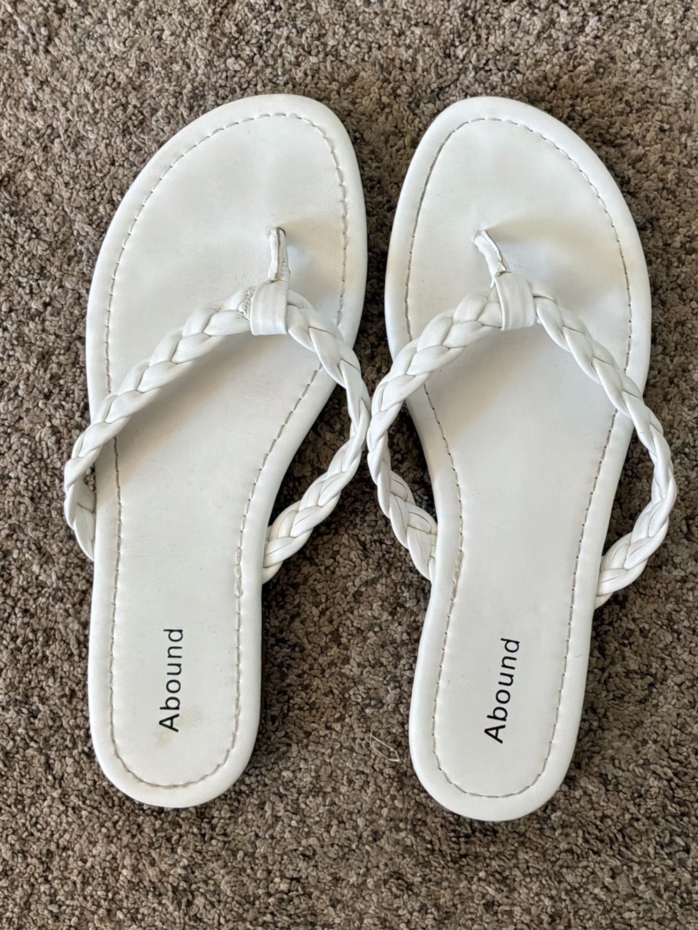 Abound White Braided Thong Sandals